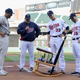 Illustration for article titled Gallery: All The Tacky Crap MLB Teams Gave Mariano Rivera This Season